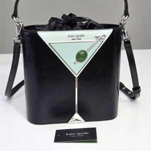 KATE SPADE SHAKEN NOT STIRRED MARTINI EMBELLISHED TOP HANDLE CROSSBODY BAG